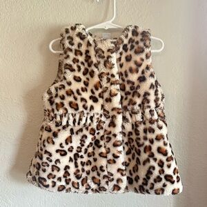 Little Me cheetah vest
